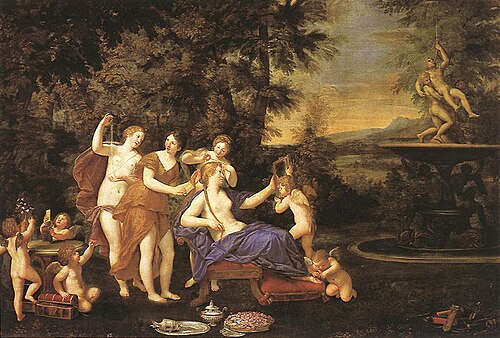 The toilet of Venus, 1635, Francesco Albani