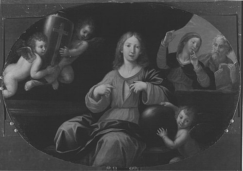Christus als Knabe mit Maria und Joseph, , Francesco Albani