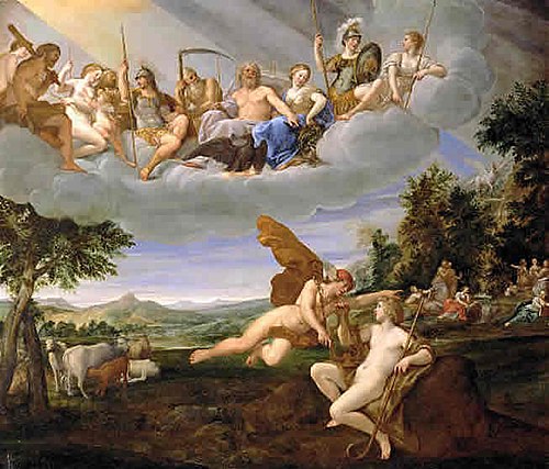 Apollon et Mercure ou l'Allégorie de l'Air, 1635, Francesco Albani