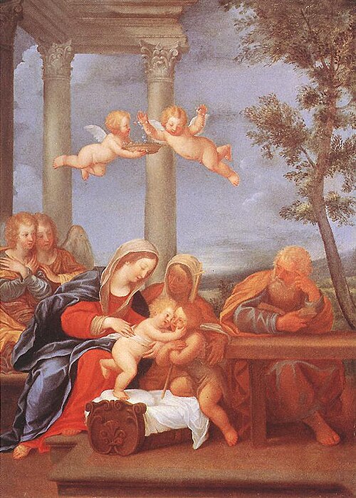 Holy Family, 1630, Francesco Albani