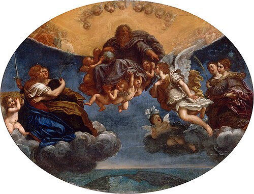 Eternal Father and Archangel Gabriel, 1650, Francesco Albani