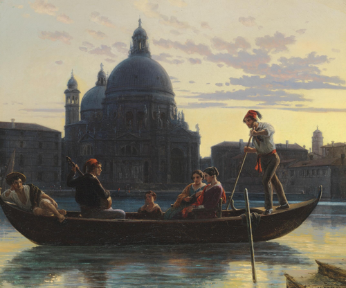 The Gondola Party, Venice., 1854, Wilhelm Marstrand