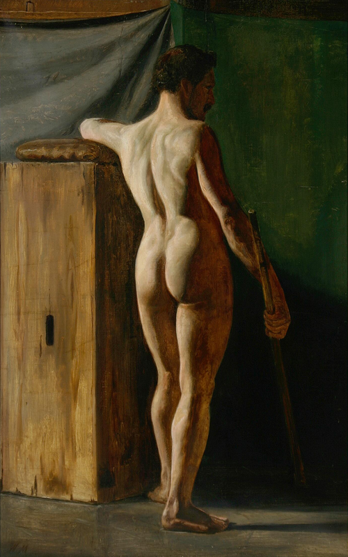 Study of a male model., 1850, Wilhelm Marstrand