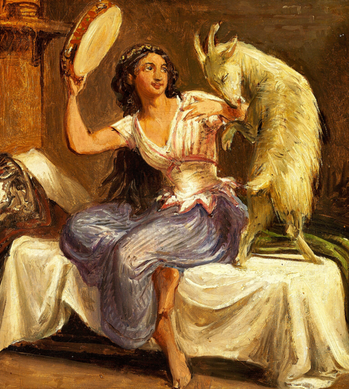 "Esmeralda" and the goat, , Wilhelm Marstrand