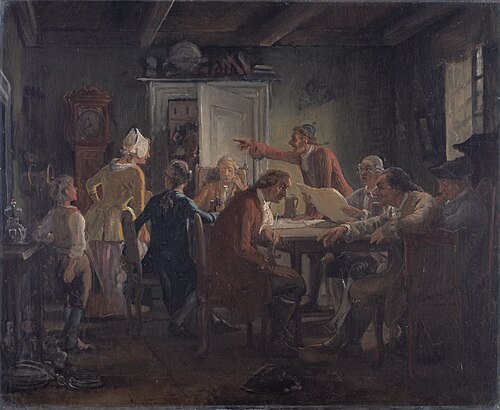 Collegium Politicum. From Ludvig Holberg’s The Political Tinker, Act I, Scene 2., 1852, Wilhelm Marstrand