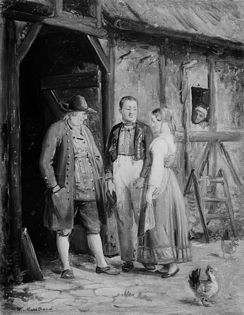 Kæresten præsenteres, 1849, Wilhelm Marstrand