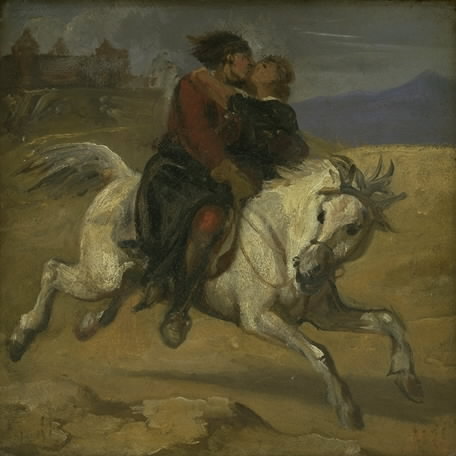 En bortførelsesscene, 1849, Wilhelm Marstrand