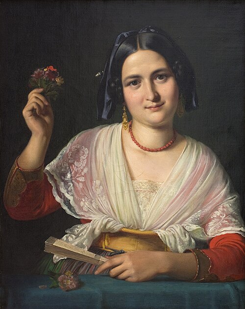 A Roman Woman in Fancy Dress, 1847, Wilhelm Marstrand