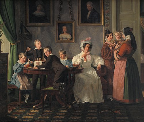 Familien Waagepetersen, 1836, Wilhelm Marstrand