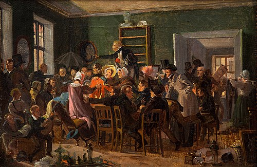 An Auction Scene (Study), 1835, Wilhelm Marstrand