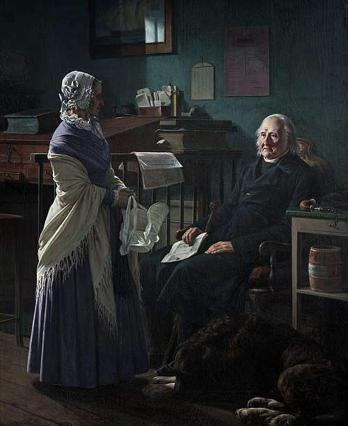 Double portrait of the merchant Christopher Friedenreich Hage (1759-1849) and his wife Arnette, born, 1849, Wilhelm Marstrand