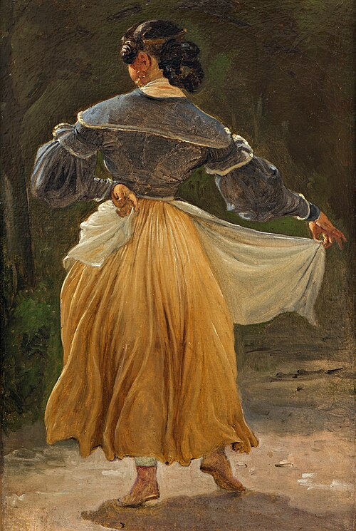Dancing Roman woman, 1839, Wilhelm Marstrand