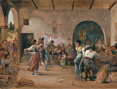 Dance in an Osteria, 1860, Wilhelm Marstrand