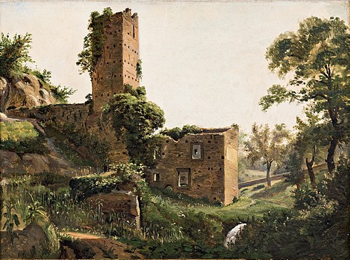 Landscape with ruins, 1838, Wilhelm Marstrand