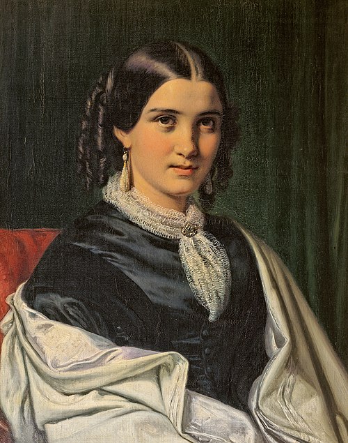 Portrait of Mrs. Vilhelmine Heise, 1856, Wilhelm Marstrand