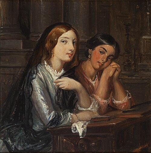 Venetian women in a church, 1853, Wilhelm Marstrand