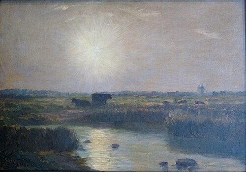 Cows in the estuary, 1930, René Ménard