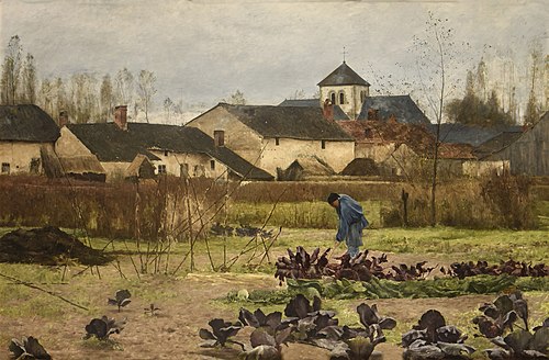 Jardinage d'automne, 1850, Émile Barau