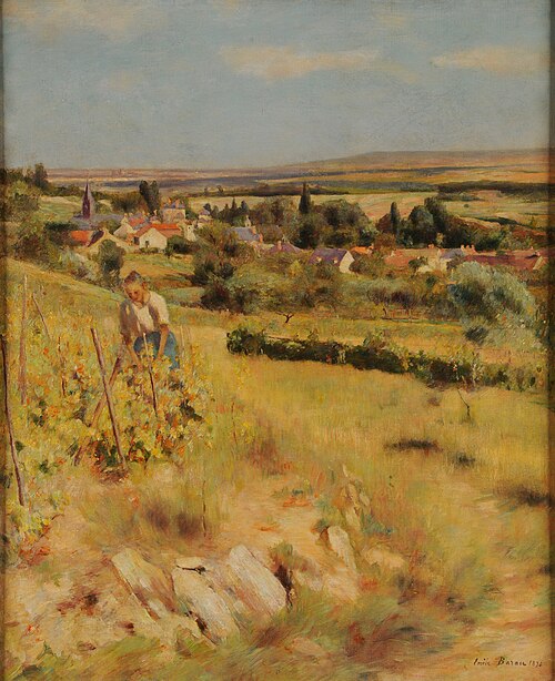 Vue sur Chenay, 1895, Émile Barau
