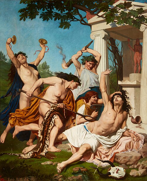 The Death of Orpheus, 1874, Émile Bin