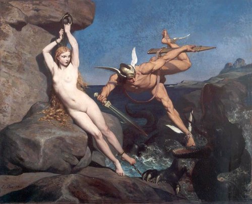 Persée délivrant Andromède, 1865, Émile Bin