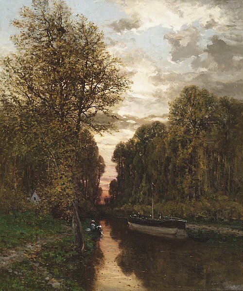 Canal dans la forêt, 1872, Émile Breton