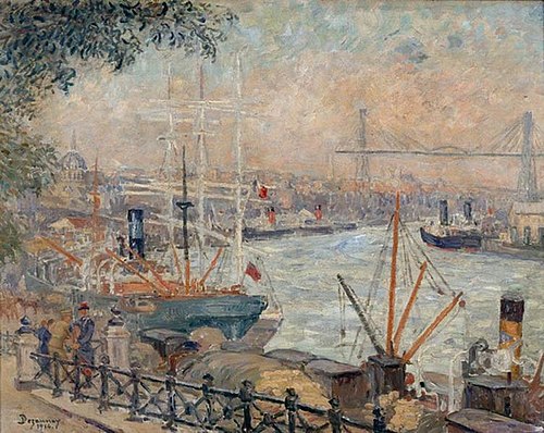 Le Port de Nantes, 1914, Émile Dezaunay