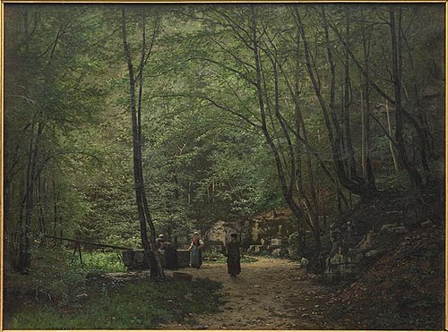 Vue d'Arcier près de Besançon, 1874, Émile Isenbart