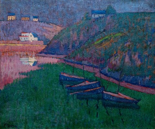 Barques de pêche dans une crique, 1911, Émile Jourdan