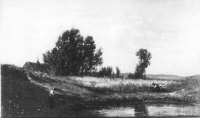 Een korenveld, 1850, Émile Lambinet