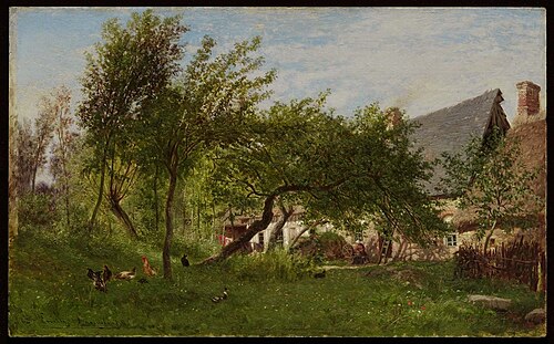 Farmyard, 1862, Émile Lambinet