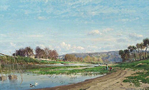 On the Seine, 1860, Émile Lambinet