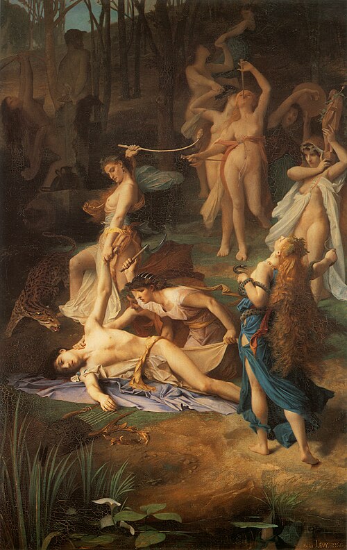 Mort d'Orphée, 1866, Émile Lévy