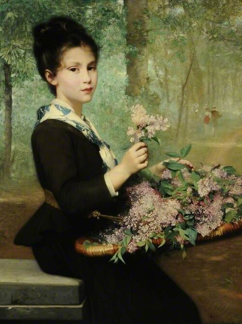 The First Lilac, 1883, Émile Lévy