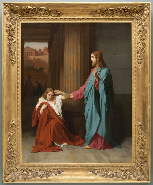 Christ and the Woman Taken in Adultery, 1842, Émile Signol
