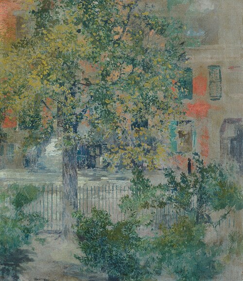 View from the Artist's Window, Grove Street, 1900, Robert Frederick Blum