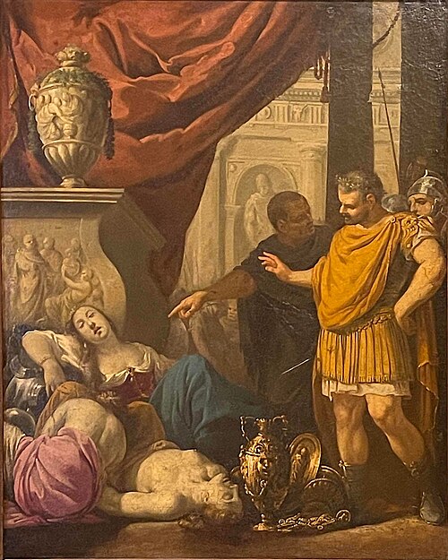 La mort de Cléopâtre, 1640, Louis Boullogne