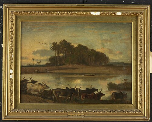 Landscape with Cattle and Lake, , Évremond de Bérard