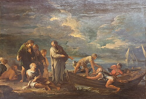 Pythagoras and the Fisherman, 1662, Salvator Rosa