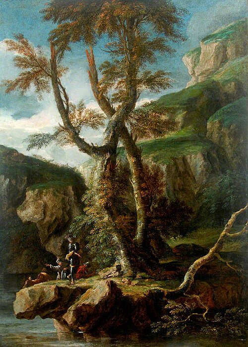 Soldiers in a Rocky Gorge, 1649, Salvator Rosa