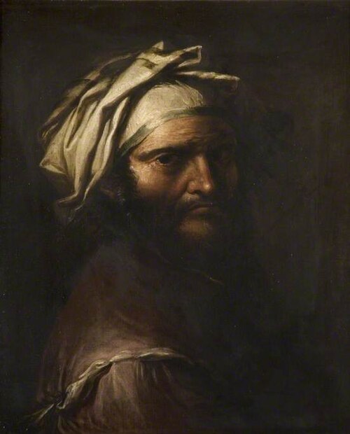 Head of a Man with a Turban, , Salvator Rosa