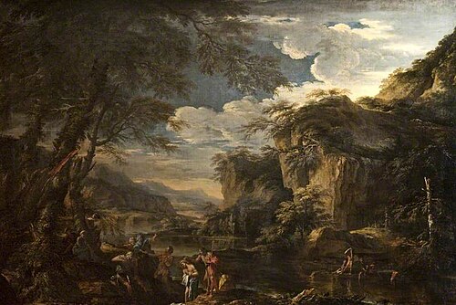 Saint John the Baptist Baptising Christ in the Jordan, 1655, Salvator Rosa
