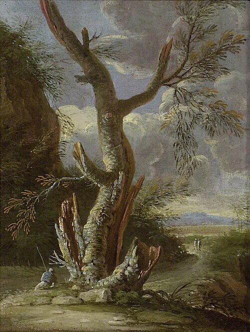 Landscape with a cleft Tree, , Salvator Rosa