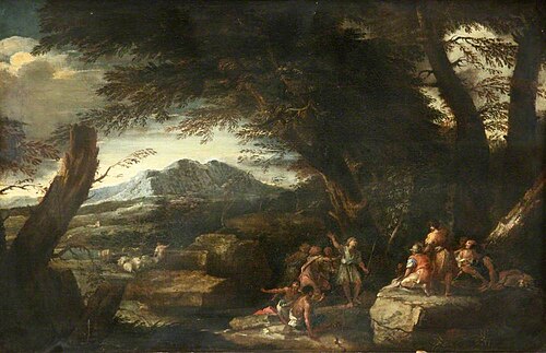 Saint John Preaching in the Wilderness, , Salvator Rosa
