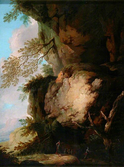Rocky Landscape with Soldiers, , Salvator Rosa