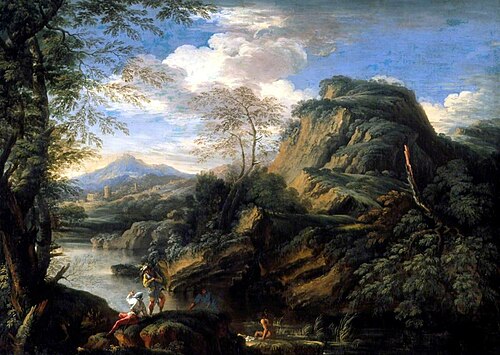 A Mountain Landscape, , Salvator Rosa