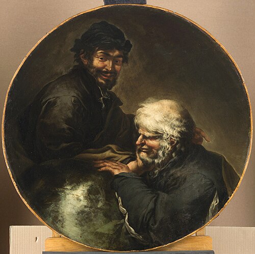 Heraclitus and Democritus, 1647, Salvator Rosa