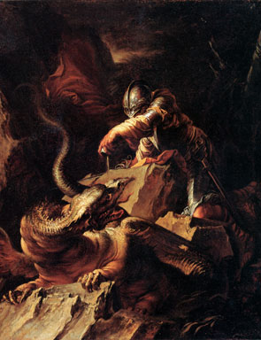 Jason Charming the Dragon, 1665, Salvator Rosa
