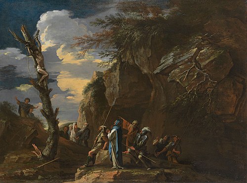 Polycrates' Crucifixion, 1664, Salvator Rosa