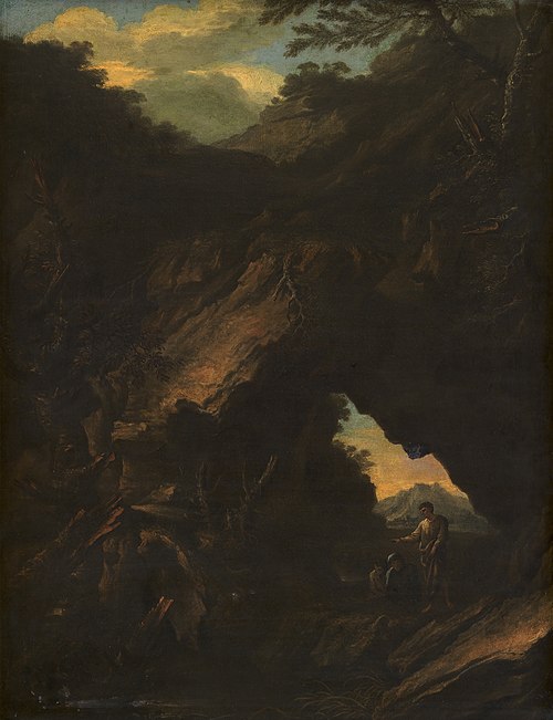 Landscape with an "Arco Naturale", 1651, Salvator Rosa